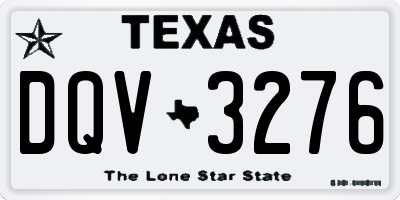 TX license plate DQV3276