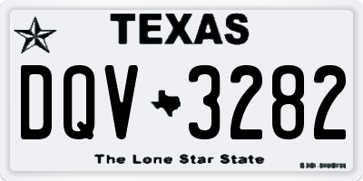 TX license plate DQV3282