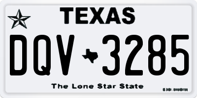 TX license plate DQV3285