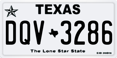 TX license plate DQV3286