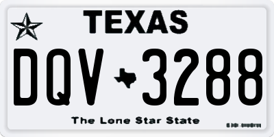 TX license plate DQV3288