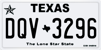 TX license plate DQV3296