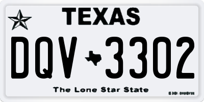 TX license plate DQV3302