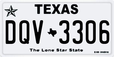 TX license plate DQV3306