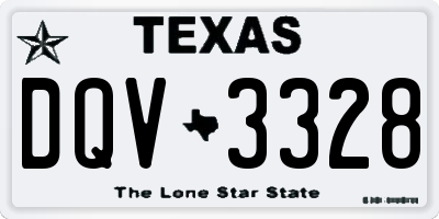 TX license plate DQV3328