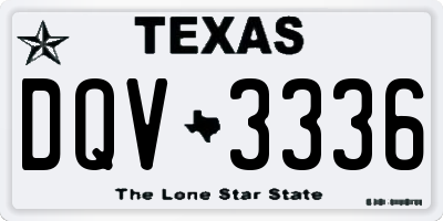 TX license plate DQV3336