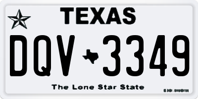 TX license plate DQV3349
