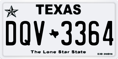 TX license plate DQV3364