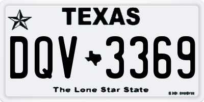 TX license plate DQV3369