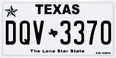 TX license plate DQV3370