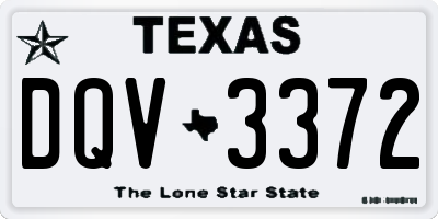 TX license plate DQV3372