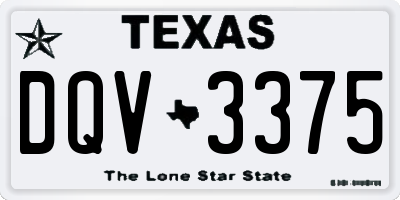 TX license plate DQV3375