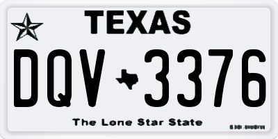 TX license plate DQV3376