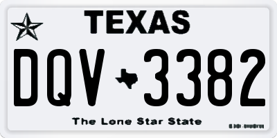 TX license plate DQV3382