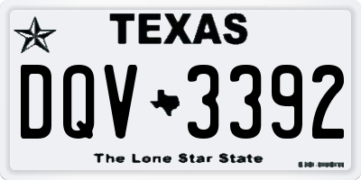 TX license plate DQV3392