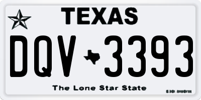 TX license plate DQV3393