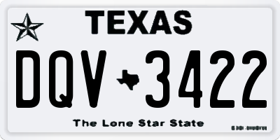 TX license plate DQV3422