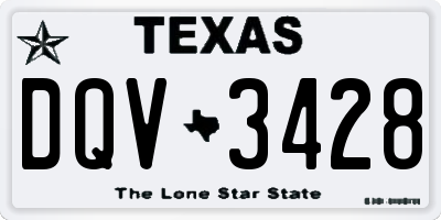 TX license plate DQV3428