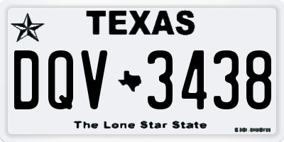 TX license plate DQV3438