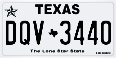 TX license plate DQV3440