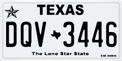 TX license plate DQV3446
