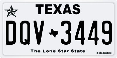 TX license plate DQV3449