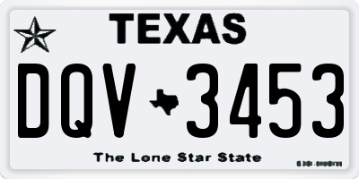 TX license plate DQV3453