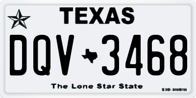 TX license plate DQV3468