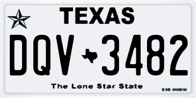 TX license plate DQV3482