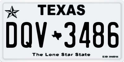 TX license plate DQV3486