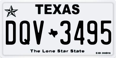 TX license plate DQV3495