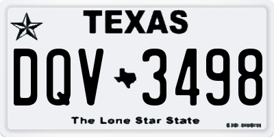 TX license plate DQV3498