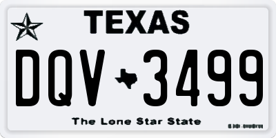 TX license plate DQV3499