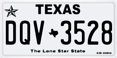 TX license plate DQV3528