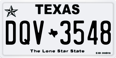 TX license plate DQV3548