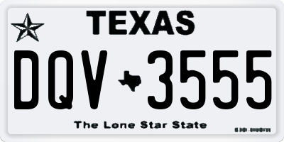 TX license plate DQV3555