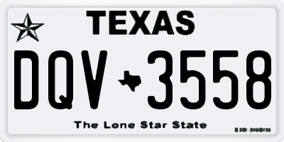 TX license plate DQV3558