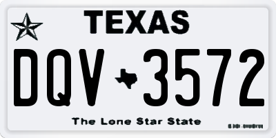 TX license plate DQV3572
