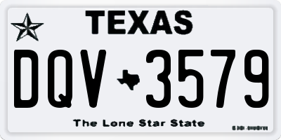 TX license plate DQV3579