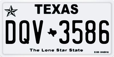 TX license plate DQV3586