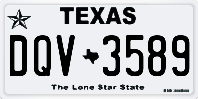 TX license plate DQV3589