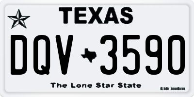 TX license plate DQV3590