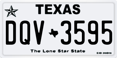 TX license plate DQV3595