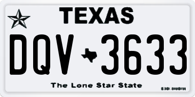 TX license plate DQV3633