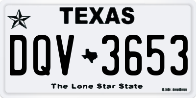 TX license plate DQV3653