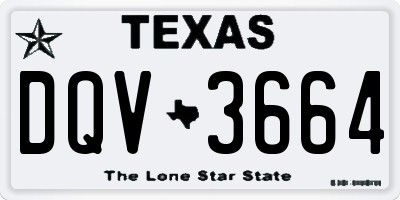 TX license plate DQV3664