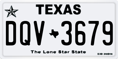 TX license plate DQV3679