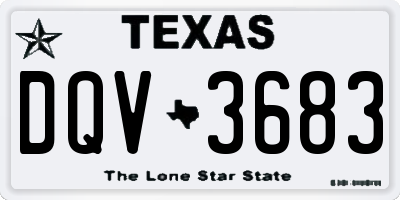 TX license plate DQV3683