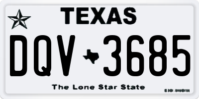 TX license plate DQV3685