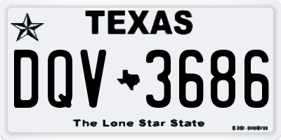 TX license plate DQV3686